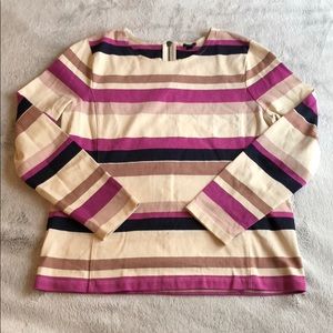 J.Crew Striped Color Block Top